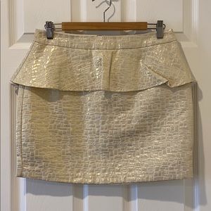 Gold Peplum Skirt
